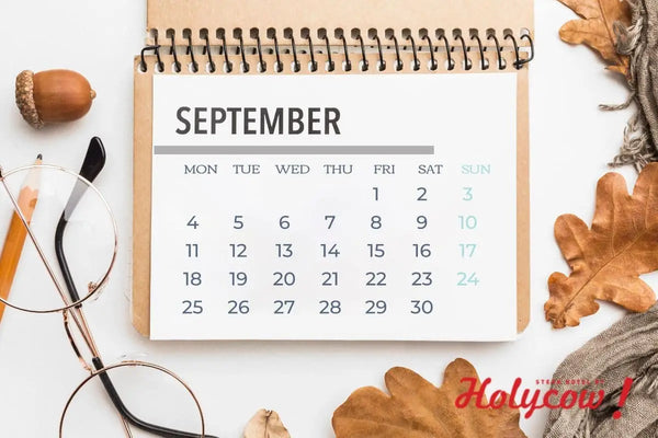 kalender bulan September dengan tema musim gugur